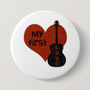 My First Love Guitar Button