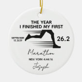 My First Marathon 26.2 Custom Name & Photo Keramisch Ornament (Voorkant)