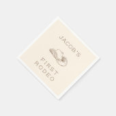 My First Rodeo Customizable Neural Party Napkin Servet (Hoek)