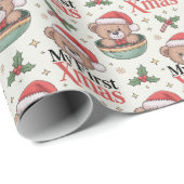 My First Xmas Teddy Cadeaupapier (Rol Hoek)