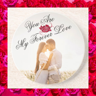 My Forever Love Red Rose Elegant Decor Zandsteen Onderzetter