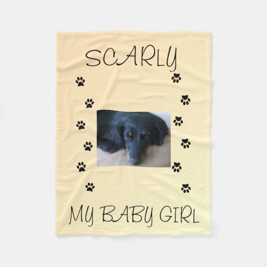 My Fur Babies Peach Glow Fleece Deken (Voorkant)