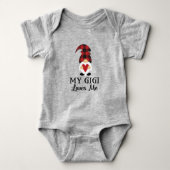 My Gigi Loves Me Buffalo Plaid Gnome Romper (Voorkant)