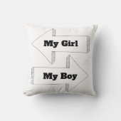 My Girl & My Boy" Coussin décoratif - Une douce to (Recto)