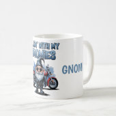 My Gnomies Funny Motorcycle Gnome Coffee Mug (Devant droit)