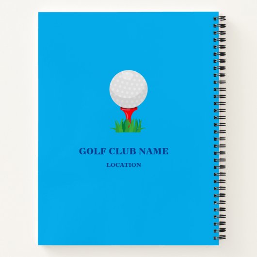"My Golf Game" Persoonlijk tijdschrift Notitieboek (Achterkant)