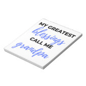 My Greatest Blessings Call Me Grandpa black Notitieblok (Gedraaid)
