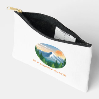 My Happy Place Groene, Oranje bergillustratie Etui
