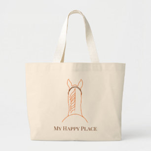 My Happy Place Kastanjebruine Paard Jumbo Tote
