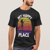 My Happy Place Paddling   Women Paddle Boarding Lo T-shirt (Voorkant)