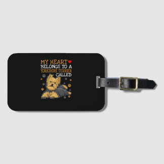My Heart Belong To A  Yorkshire Terrier Called Bagagelabel