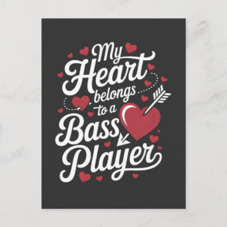 My Heart Belongs to a Bass Player Briefkaart