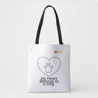 My Heart Belongs to a Dog Tote Bag – Cute Dog Love