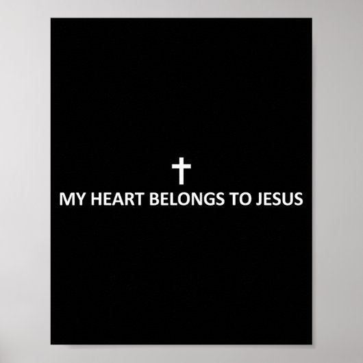 My Heart Belongs To Jesus Subtle Minimal Christian Poster (Voorkant)