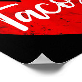 My Heart Belongs To Tacos - Funny Valentines Day  Poster (Hoek)