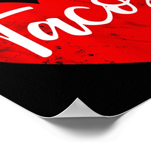 My Heart Belongs To Tacos - Funny Valentines Day  Poster (Hoek)