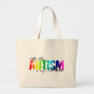 My Hero My Son - autisme Grote Tote Bag