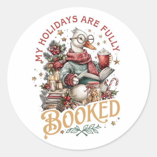 My Holidays Are Fully Booked  Ronde Sticker (Voorkant)