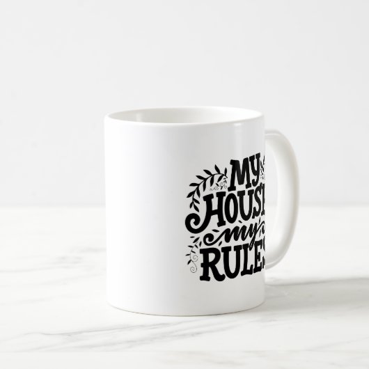 My House My Rules Typography Mug (Devant droit)