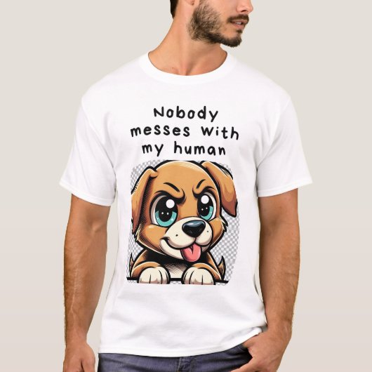 My human is mine t-shirt (Voorkant)