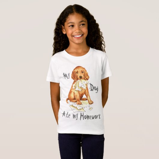 My Irish Setter Ate my Homework T-Shirt (Devant entier)