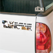 MY JOB IS IKE hERDING cATS! Bumpersticker (Op Truck)