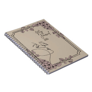 My Journal 2026 – Minimal Floral Line Art Aestheti Notitieboek