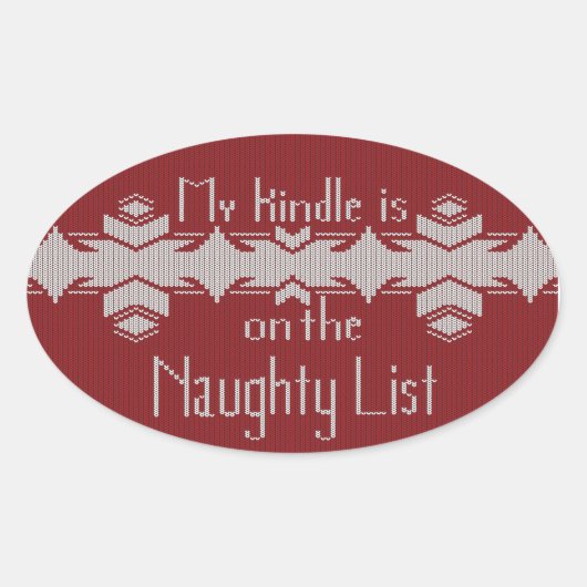 My Kindle Is on the Naughty List Sticker (Devant)