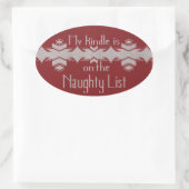 My Kindle Is on the Naughty List Sticker (Sac)