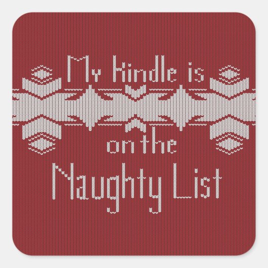 My Kindle Is on the Naughty List Sticker (Devant)