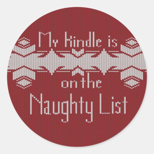 My Kindle Is on the Naughty List Sticker (Devant)
