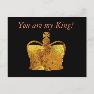 My King Golden Crown Custom Briefkaart
