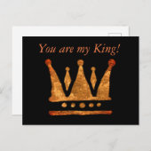 My King Golden Crown Custom Briefkaart (Voorkant / Achterkant)