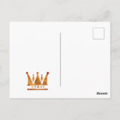My King Golden Crown Custom Briefkaart (Achterkant)
