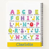 My Learning Book aangepaste naam kleurrijke letter Notitieboek (Achterkant)