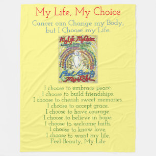 My Life Choice Cancer Angel Chemo Fleece Blanket Deken