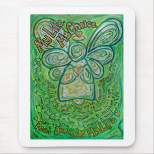 My Life Green Cancer Angel Mousepad Muismat