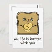 My life is butter with you postcard postcrossing briefkaart (Voorkant / Achterkant)