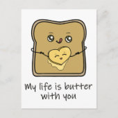 My life is butter with you postcard postcrossing briefkaart (Voorkant)
