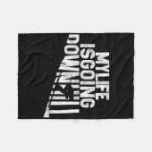 My Life Is Going Downhill Skiing Enthusiast  Fleece Deken (Voorkant (Horizontaal))
