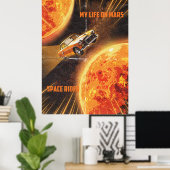 My Life on Mars Space Rider Poster - Retro Sci-Fi (Bureau à domicile)