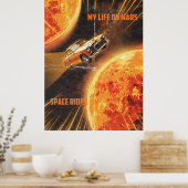 My Life on Mars Space Rider Poster - Retro Sci-Fi (Cuisine)