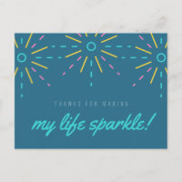 My Life Sparkle Inspirerend Quote Waterverf Blu