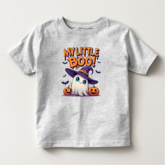 My Little Boo Cute Halloween Ghost in Witch Hat Kinder Shirts
