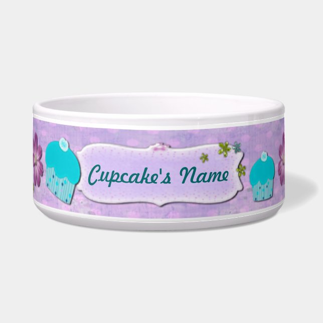 My Little Cupcake CUSTOM Name Voerbakje (Voorkant)