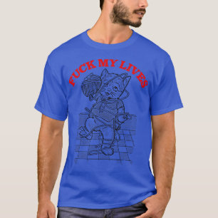 My Lives Nihilist Cat Lover Design T-shirt