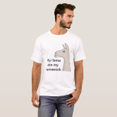 "My Llama Mange My Homework" T-Shirt À Manches Lon (Devant entier)