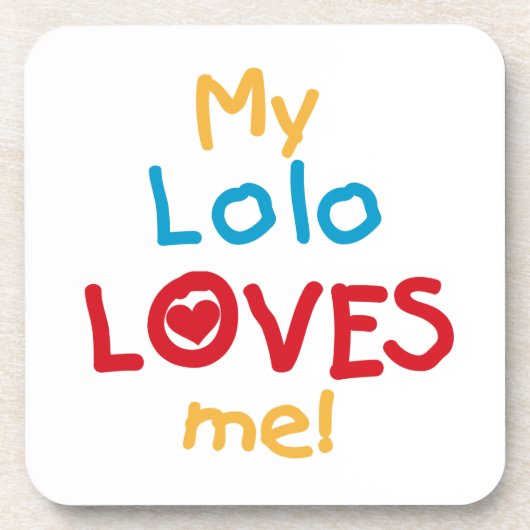 My Lolo Loves Me T-shirts en geschenken Drankjes Onderzetter (Voorkant)