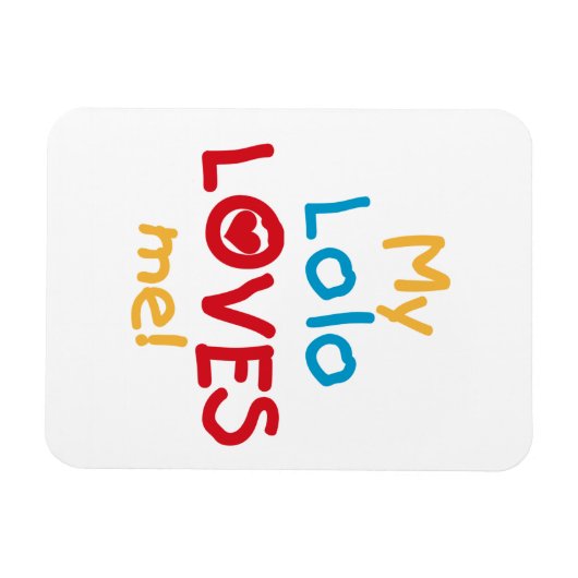 My Lolo Loves Me T-shirts en geschenken Magneet (Horizontaal)