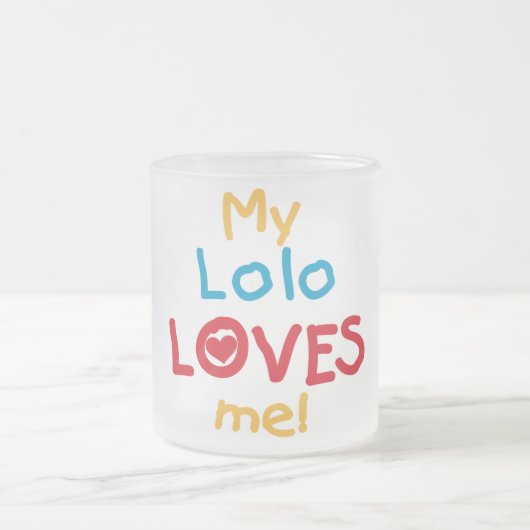 My Lolo Loves Me T-shirts en geschenken Matglas Koffiemok (Center)